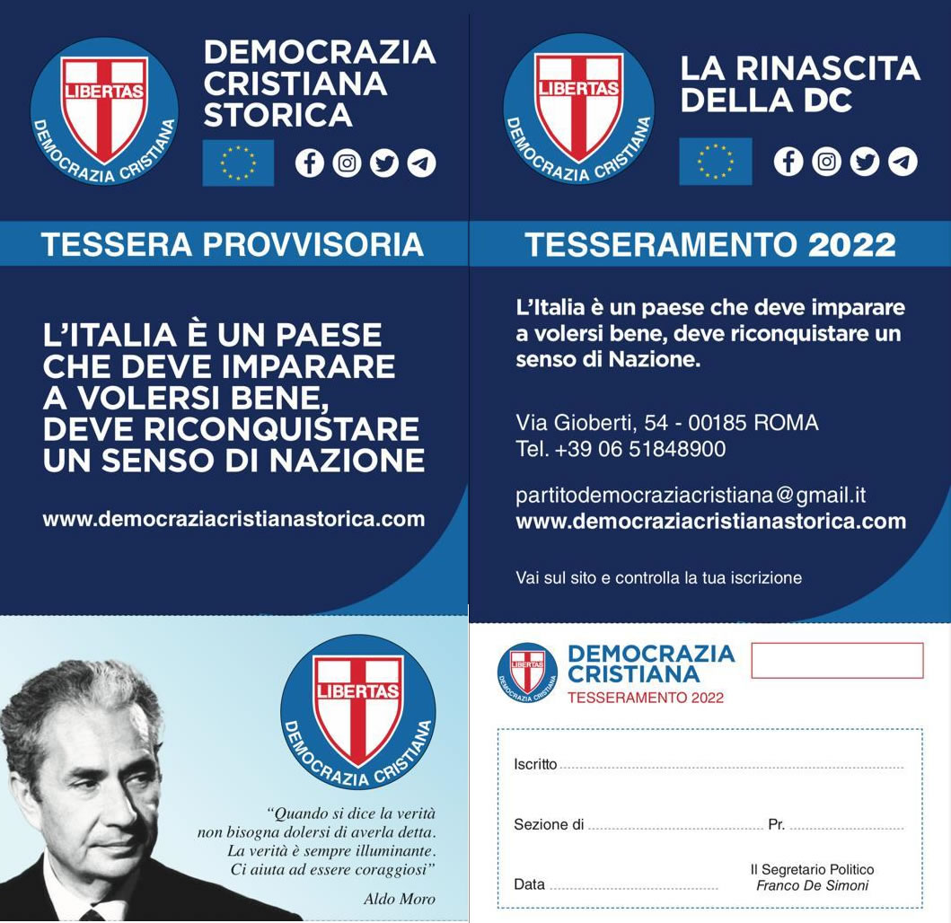 tessera DC fac simile